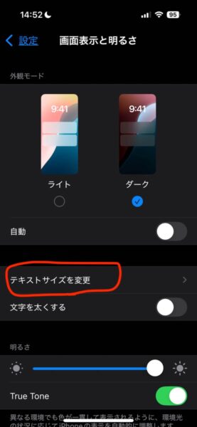 視覚障害者向けのiPhoneの設定 文字の大きさと太さ編 画像4